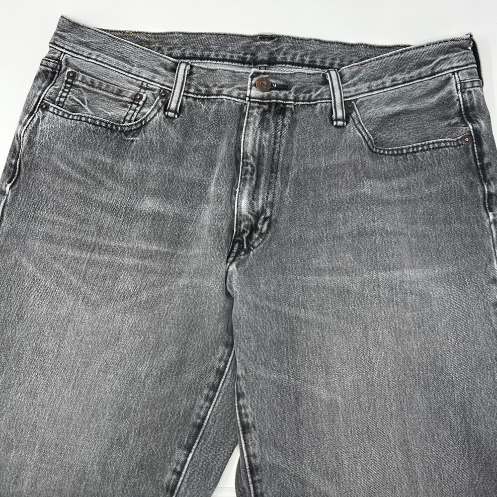 Levi's 541 Athletic Taper Jeans Mens 36x34‎ (33) Faded Black Gray Stretch Denim